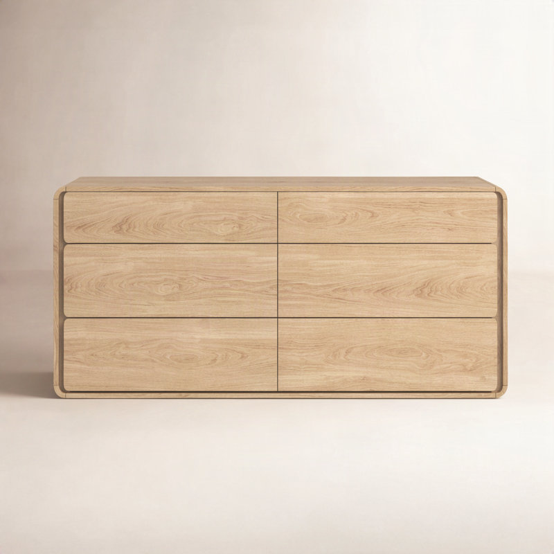 Berkeley 59.06 " W 6 - Drawer Dresser, Oak