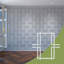 Panneaux muraux décoratifs en granite Granby, moyen, l 15 3/8 po x H 15 3/8 po x T 1/8 po, blanc-133506160-133506167