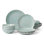 French Perle Scallop Ice Blue 12Pc Dinnerware Set