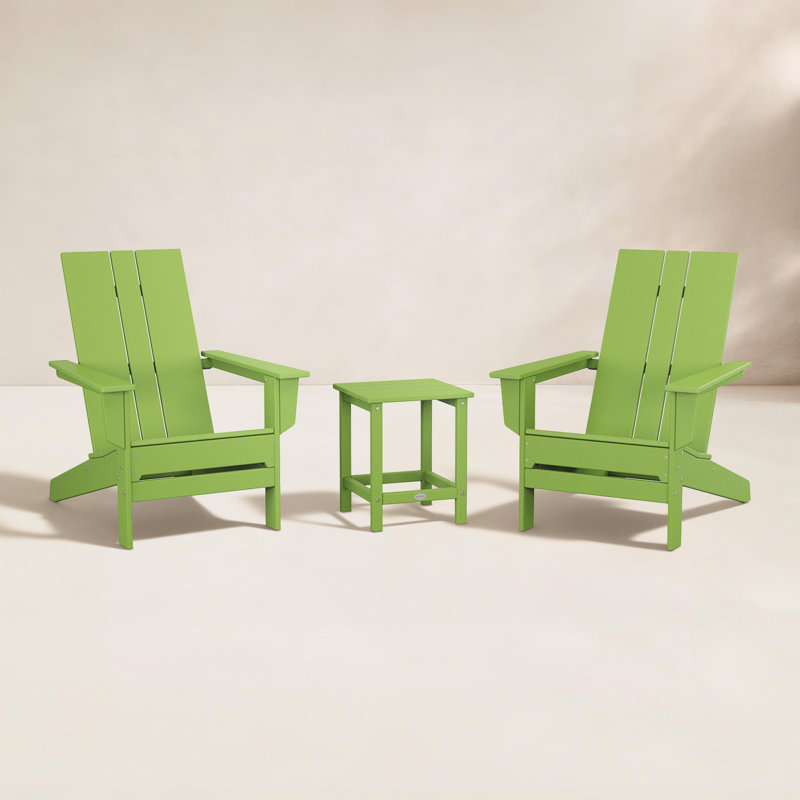 Chaise Adirondack d'extérieur avec table POLYWOOD x, Limette
