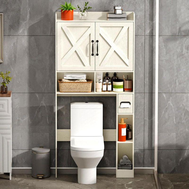 Armoire de rangement au-dessus de la toilette