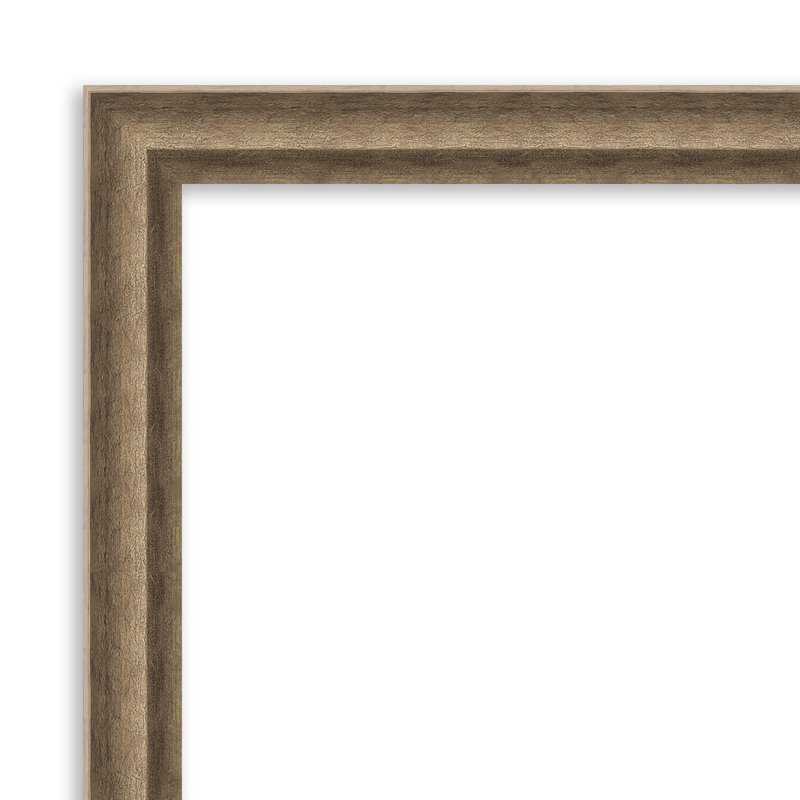 Earmon Solid Wood Wall Mirror, 23.25" x 23.25", Square, Bronze