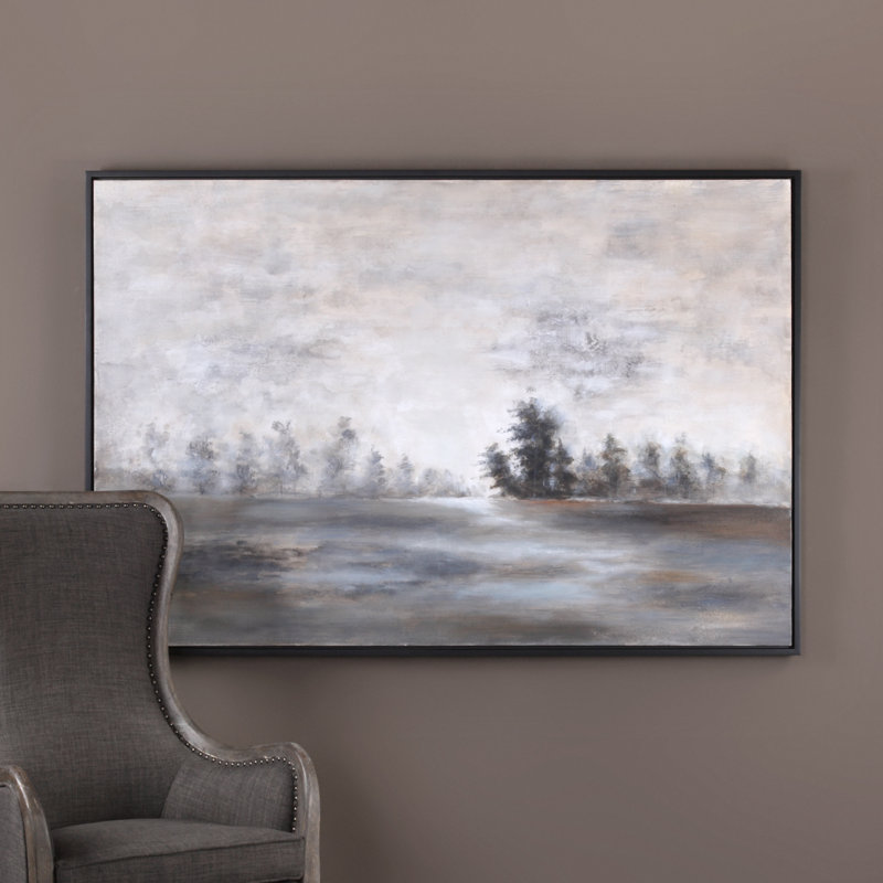 Evening Mist Landscape' by Grace Feyock - Picture Frame Painting Print on Canvas