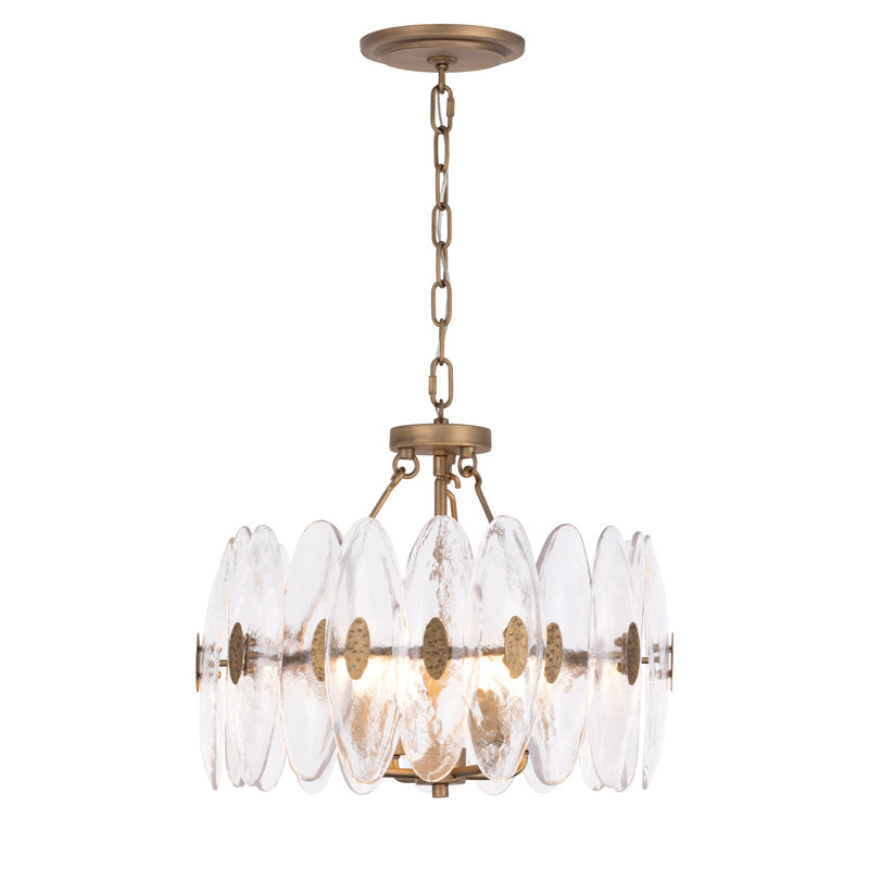 Plafonnier semi-encastré convertible 4 lumières Aurora