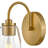 Vera Single Light Bath Vanity Wall Sconce with Clear Bell-Shaped Glass-1013515594