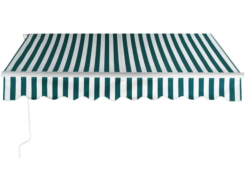 Dakota Fields 250cm W x 200cm D Retractable Patio Awning, Green