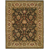 Steyning Wool Oriental Area Rug in Antique Spruce/Vintage Sand/Green