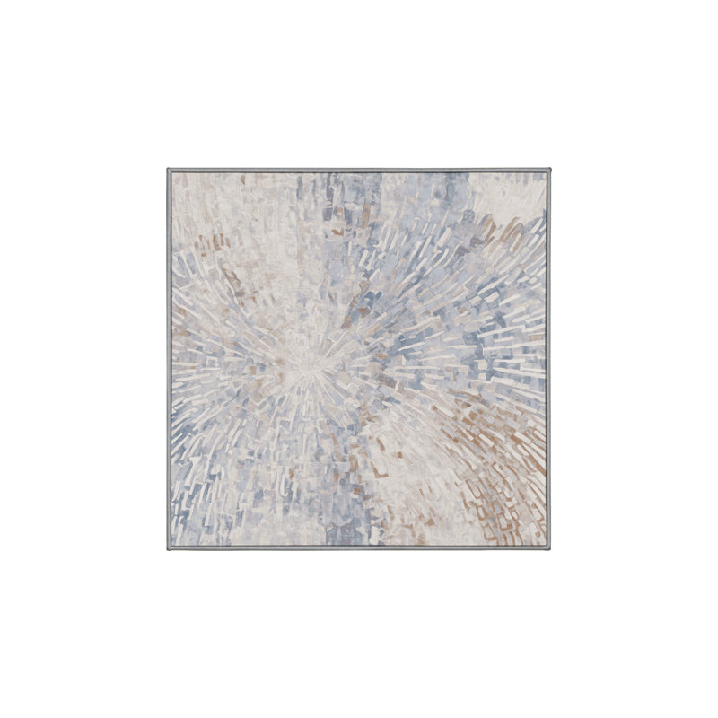 Tapis gris lavable à la machine, Carré 4 pi