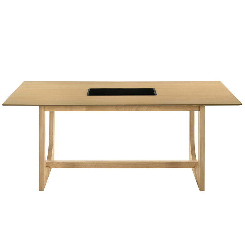 Table de salle à manger rectangulaire 71 "Blayde, finition naturelle