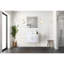 Meuble-lavabo blanc lustré 30 po X P 22 po D, plateau en marbre de culture et robinet-117844026