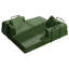 Canapé-lit convertible avec coussin cylindrique - Coussin pliant en velours côtelé pour une utilisation polyvalente dans le salon, la chambre à coucher et le studio-347359254