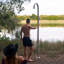 Pulsar 03 Freestanding Outdoor Shower with Foot Wash-62280868