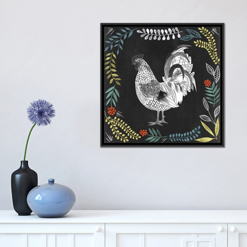 « tableau noir campagne iv », impression sur toile, H 18 po x l 18 po x P 1,5 po, Toile avec cadre flottant noir