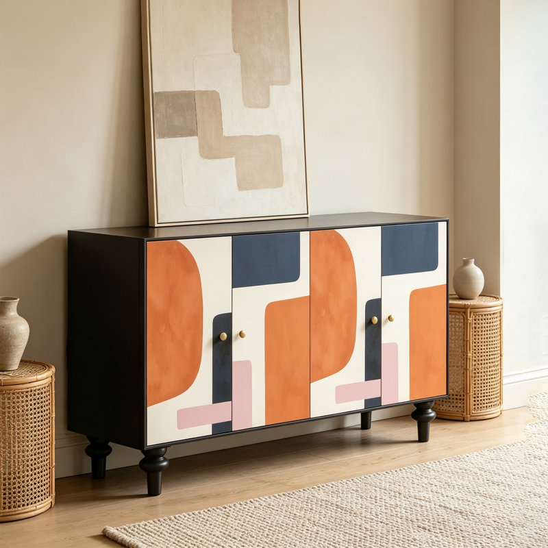 Buffet artistique et élégant à grande capacité, H 35,43 po x l 59,06 po x P 15,75 po