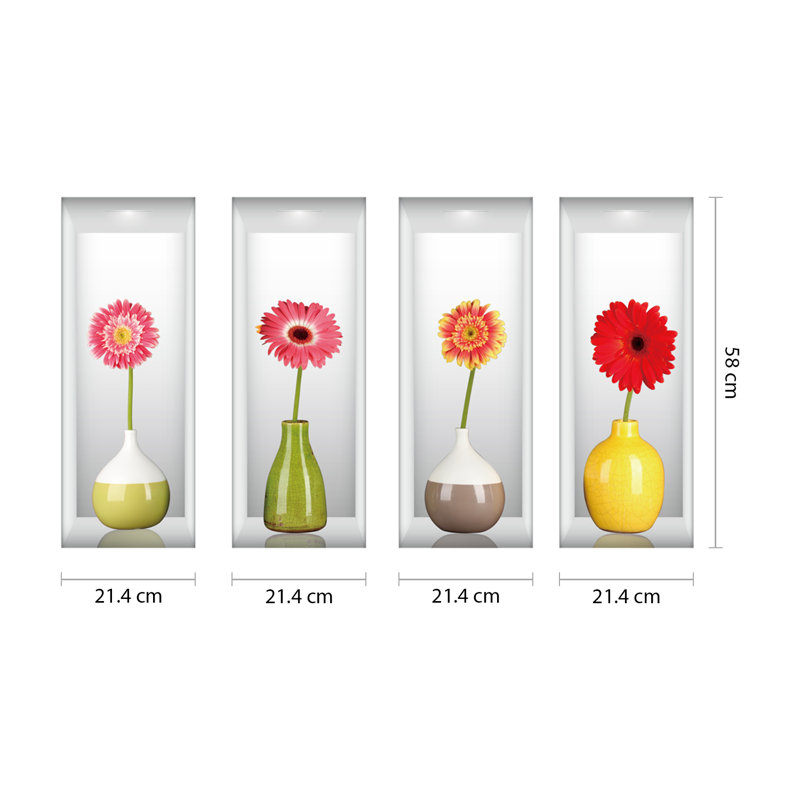 Décalcomanie murale germinis in vases