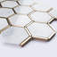 Carreau de mosaïque en marbre naturel poli hexagonal naturel de 12,8 po x 11,11 po-67852735