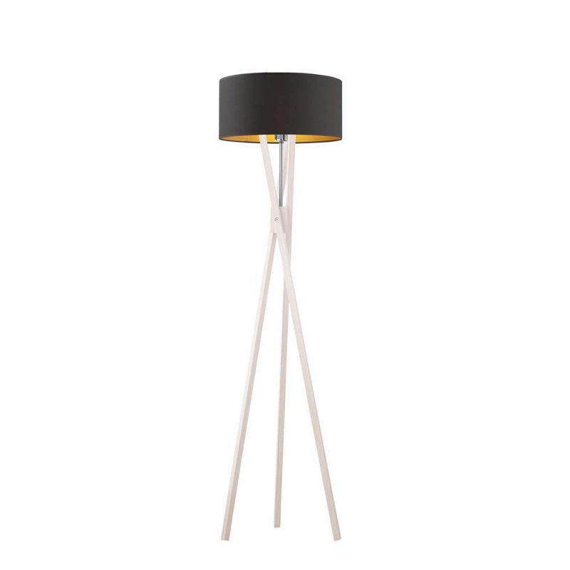 Quinnlynn 150cm Tripod Floor Lamp, White, Black