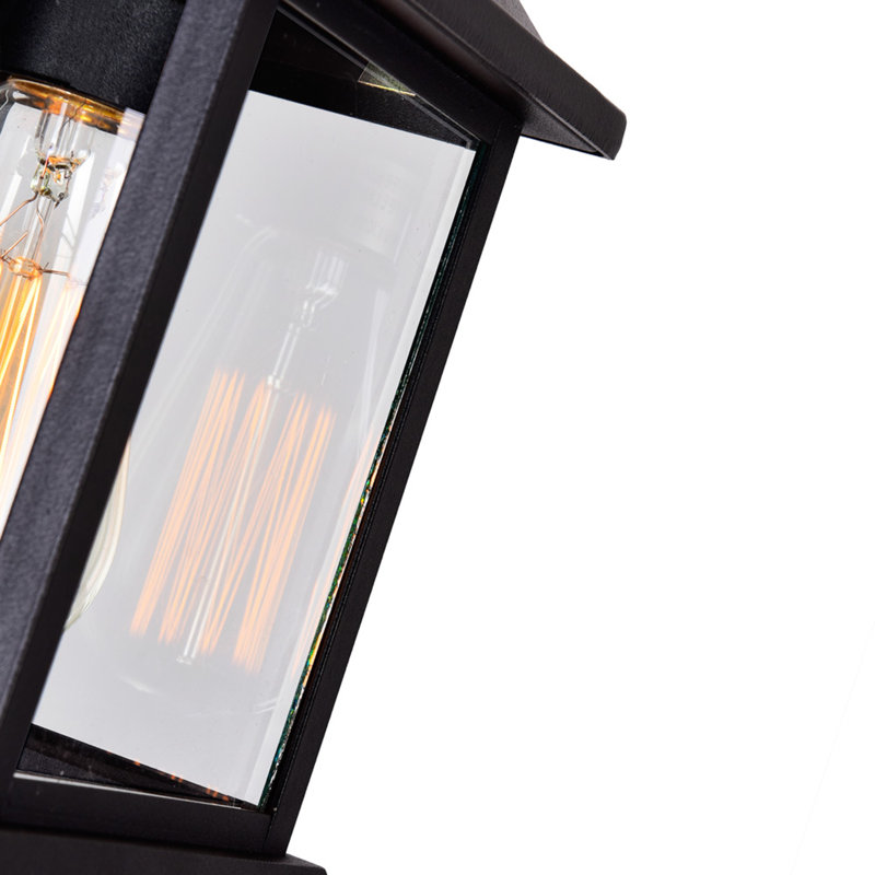Lanterne murale d'extérieur traditionnelle 1 lumière de 10 po pour porche, patio et jardin Kinder, H 10 po x l 7 po x P 8 po