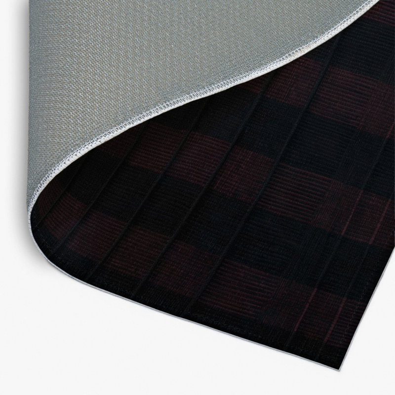 Tapis intérieur / extérieur noir à carreaux, Rectangulaire 2 pi x 3 pi