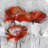 Abstract poppies - 32"x32" art on canvas