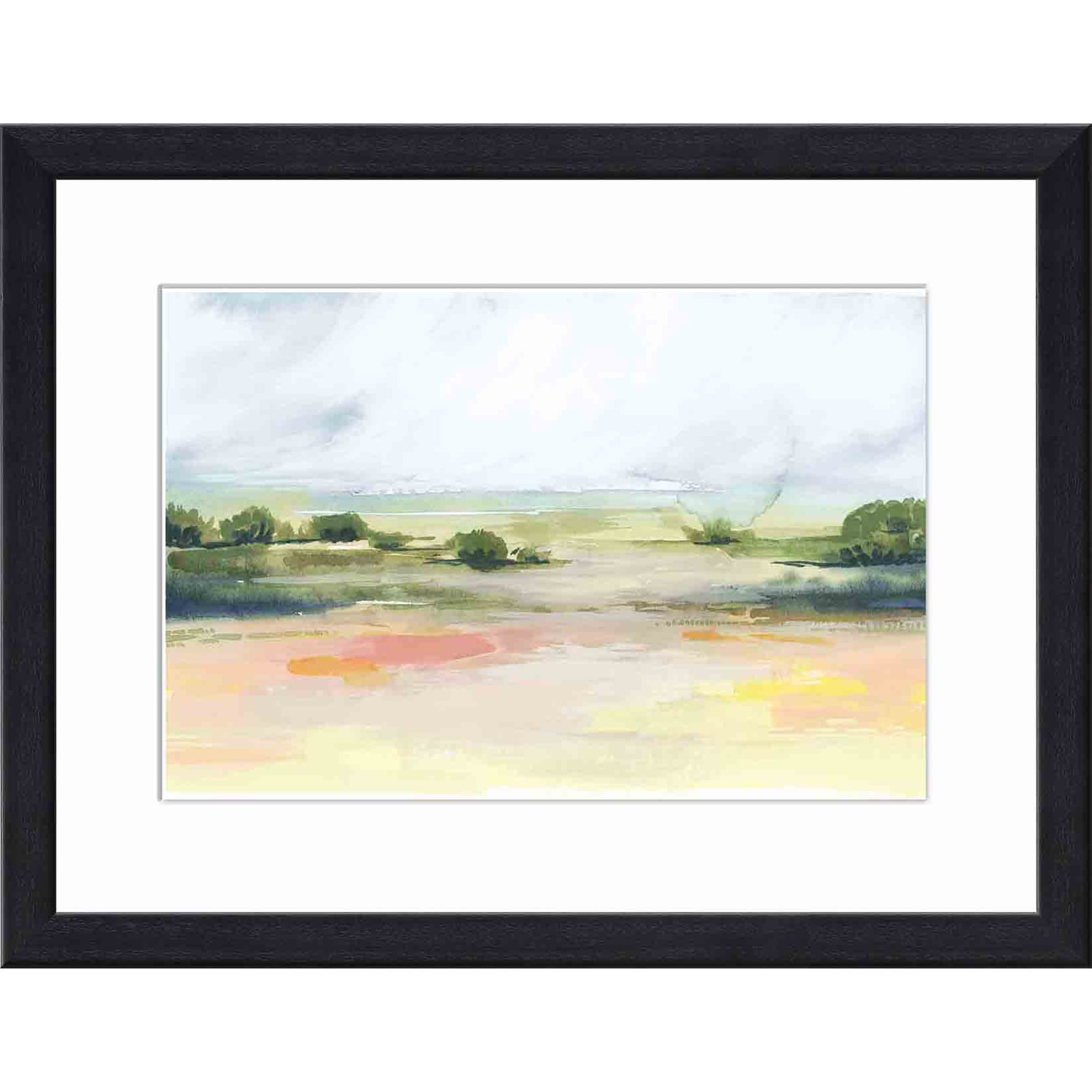 Sunlit Marsh I by Grace Popp, Black, 25.8" H x 35.8" W x 1.18" D