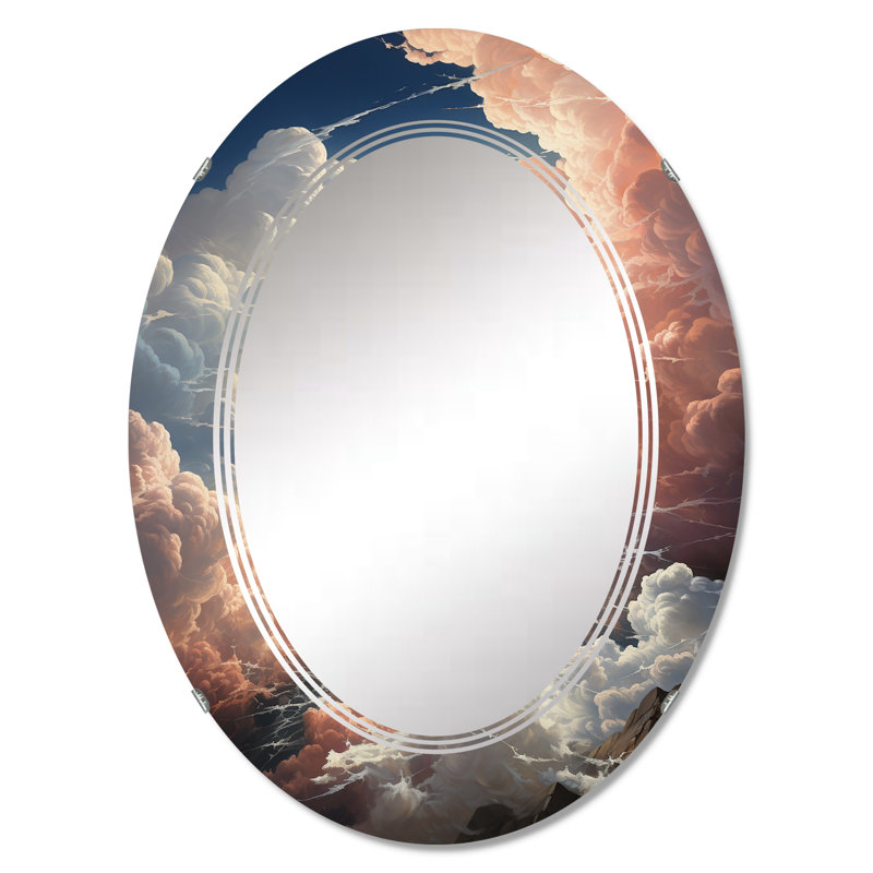 Yefry - Miroir mural ovale, 36 po x 24 po