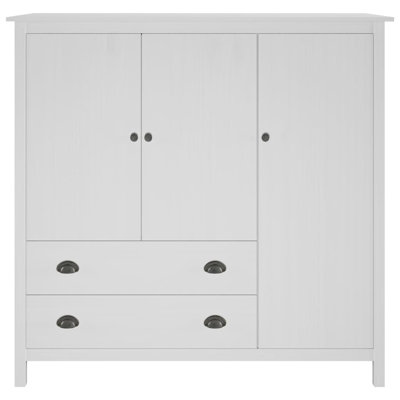 Gaudet 3 Door Solid Wood Wardrobe