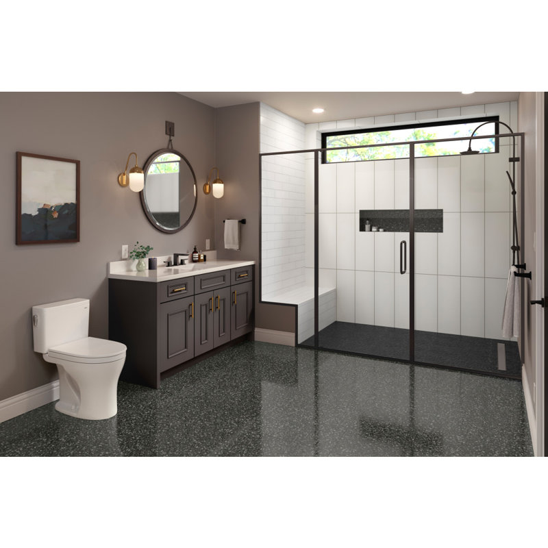 Rivera Pebbles™ Sized Natural Stone Pebble Tile, Black