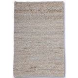 Noori Polka Dots Handmade Flatweave Handmade Brown Chunky Jute & Ivory/Blue Wool Rug By Tufty Home