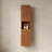 59-Inch Tall Narrow Wall Cabinet, Brown Oak Finish, Semi- French 3D Groove On Doors, Plywood, Suitable For Small And Areas In Bathroom Cabinet Bathroom, , Ideal Spaces