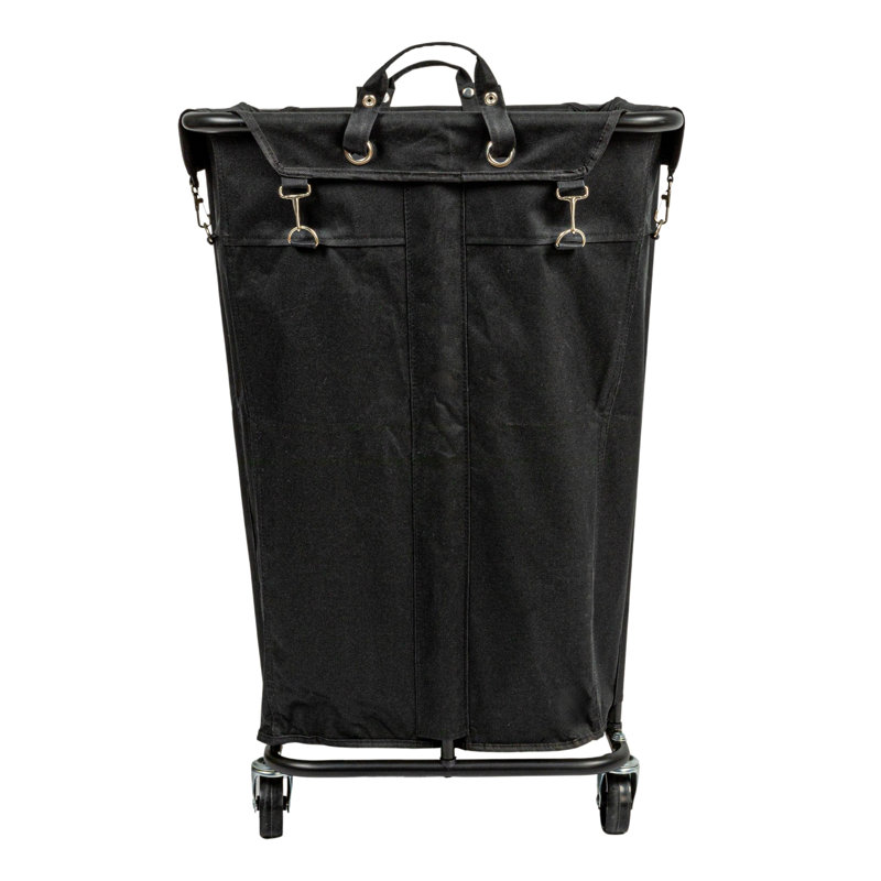 Rolling Laundry Hamper with Handles, Black