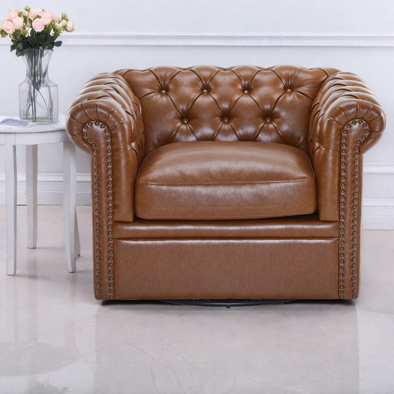Fauteuil club pivotant Chesterfield