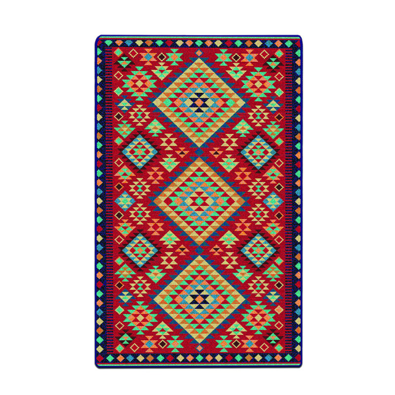 Luxurious Area Rug 6.6 x 9.5 Feet, 100% Polyester, 0.4 inches Pile Height | Antibacterial, Non-Slip Underside, Machine Washable | Perfect for Living Room, Bedroom & Dining Spaces, Soft & Durable Design
