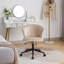 Chaise de bureau à domicile, chaise de bureau d'ordinateur en forme de fleur pivotante en tissu pour bureau à domicile ou chambre à coucher-1952118407