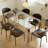 66.9 Inch Tempered White Glass Dining Table With Brushed Stainless Steel Legs For Dining Room Living Room, Modern Durable