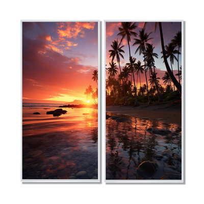 Hawaii Hawaiian Sunrise - Art mural moderne