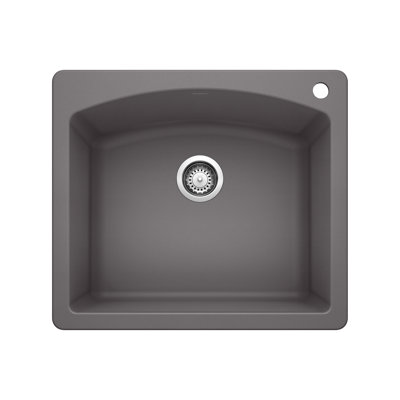 Diamond SILGRANIT 25" Single Bowl Dual Mount Kitchen Sink
