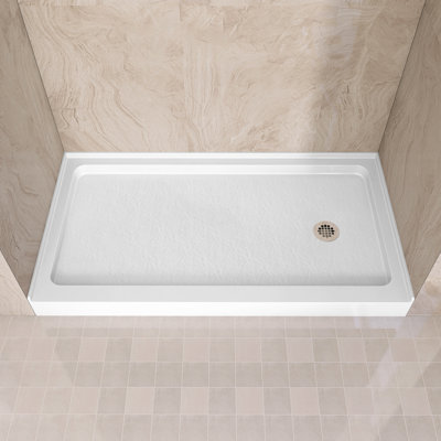 32 po P x 60 po X P 5 1/2 po Base de douche à seuil simple H Drain