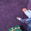 Tapis Manns en laine tissée à la main, écologique - 3 m x 4 m, rectangulaire | Couleur violette | Motif uni | Tapis de salon, chambre-24442636-130704272