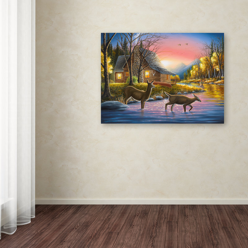 « rivières crossing », reproduction d’impression sur toile tendue, H 18 po x l 24 po