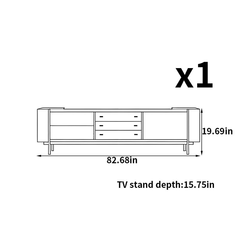 Medieval style TV stand, 82.68"