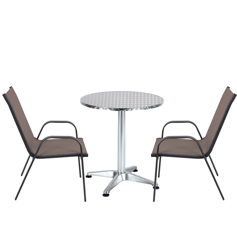 Ensemble bistro 23,75 po Harpor, Brun
