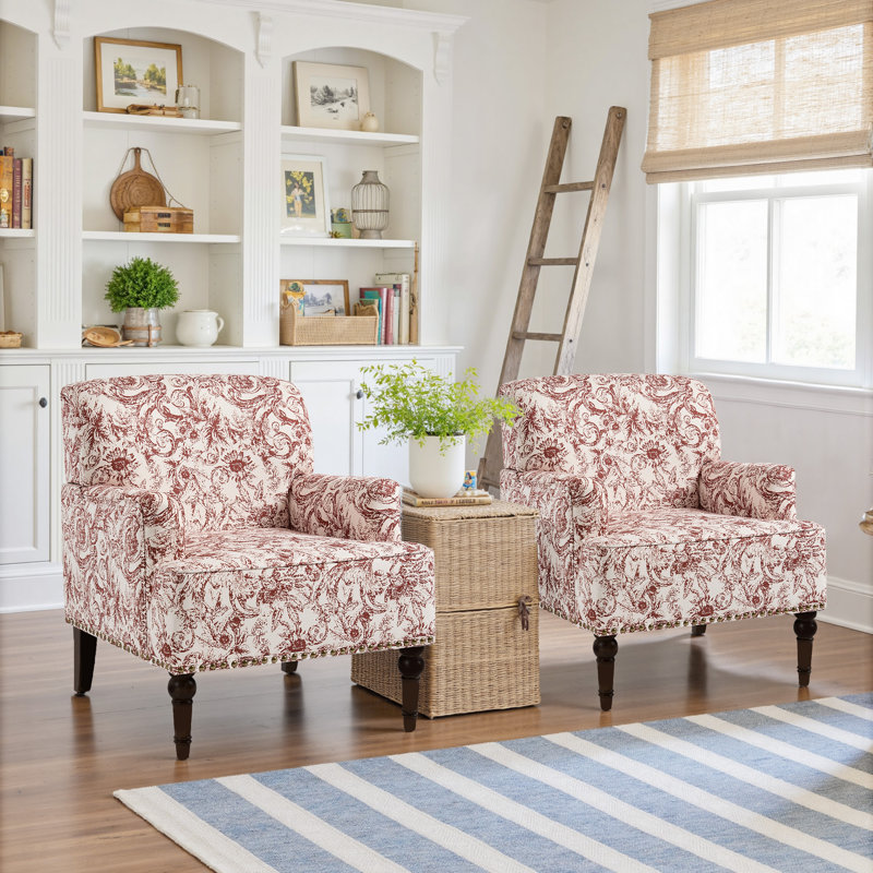 Fauteuil Glenetta Iliana, Chenille orange