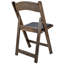 Chaise pliante en résine d'aspect bois brossé avec coussin par Chivari-106429015