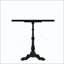 Table carrée en marbre fritté d'aspect marbre - base en fonte robuste pour bistro, café, bar et maison-798047392