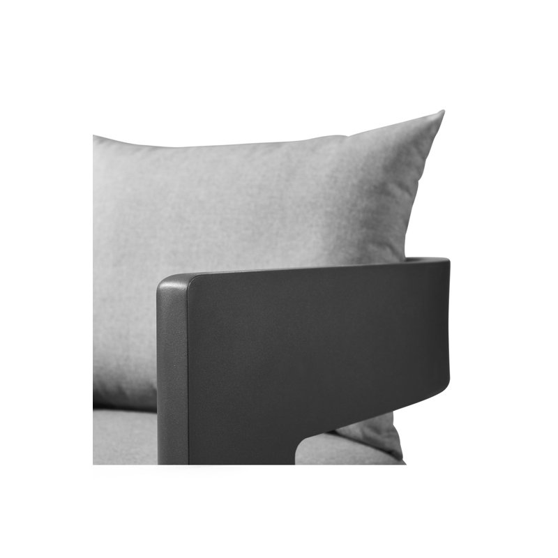 Chaise de patio avec coussins Caicos