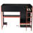 Twin Wood Gaming Loft Bed With Built-In Desk, Wardrobe, Led And Drawer - Space Stylish Size Integrated Ideal For Space Saving-587675492