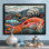Hardman, aquarium abstrait, oursin et corail, horizon - oursin, art mural