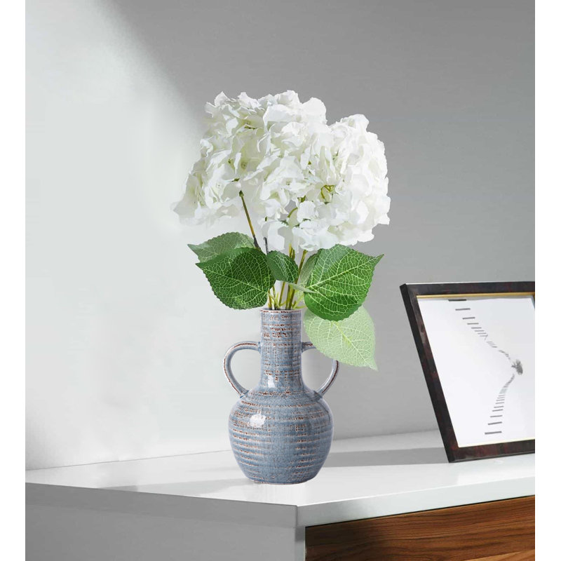 Rustic Vases For Flowers, Ceramic Vase, Blue