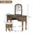 46" W Transitional Vanity W/ Stool, Espresso